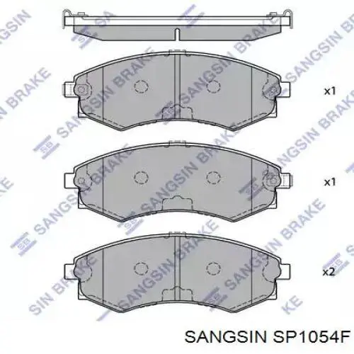 SP1054F Sangsin колодки тормозные передние дисковые