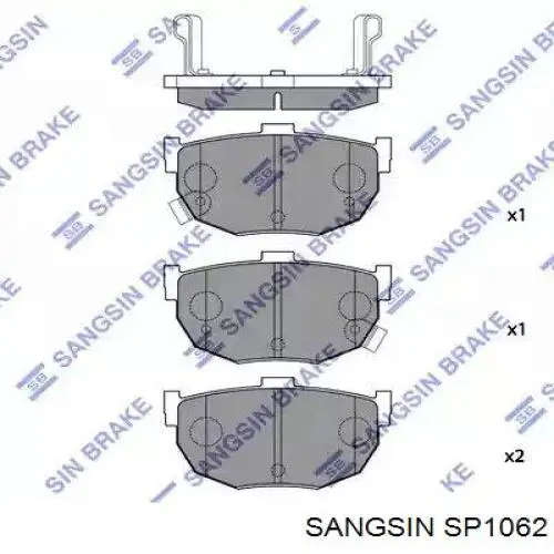 Колодки тормозные задние дисковые Sangsin SP1062