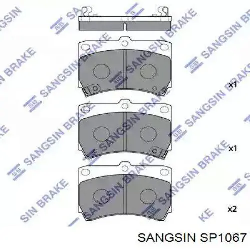 Колодки тормозные передние дисковые Sangsin SP1067
