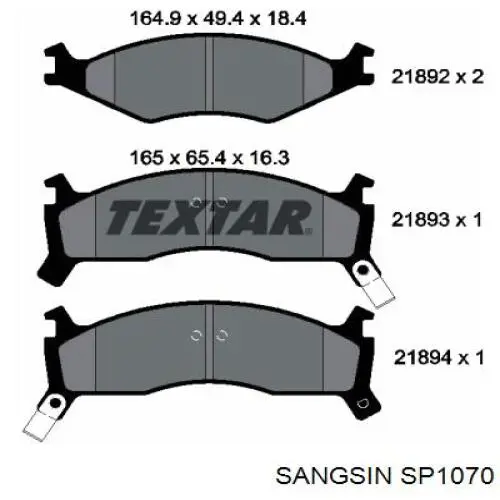 Колодки Sangsin SP1070 цена, от 20.79 USD
