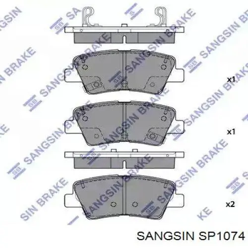 SP1074 Sangsin Колодки тормозные дисковые комплект