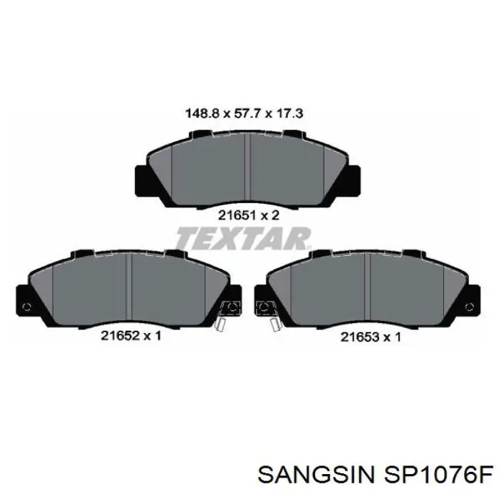Колодки Sangsin SP1076F цена, от 20.38 USD
