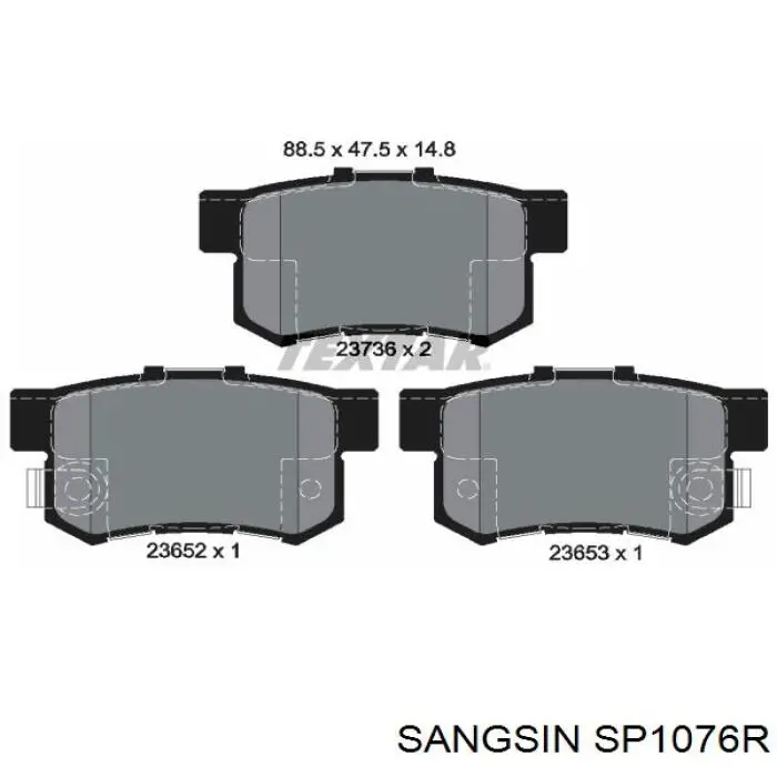 Колодки дисковые  Sangsin SP1076R цена, от 19.51 USD
