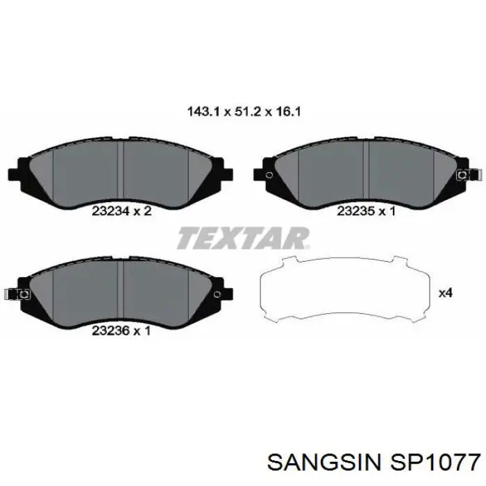 Колодки Sangsin SP1077 цена, от 17.04 USD