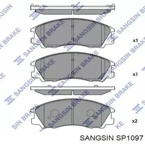 Передние тормозные колодки SP1097 Sangsin