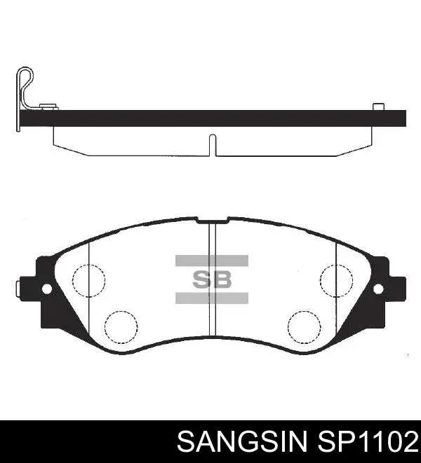 SP1102 Sangsin колодки тормозные передние дисковые