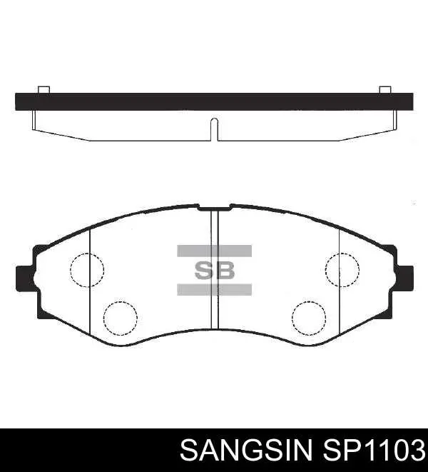 SP1103 Sangsin передние тормозные колодки