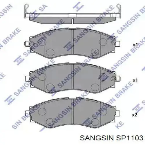 Pastillas de freno delanteras SP1103 Sangsin