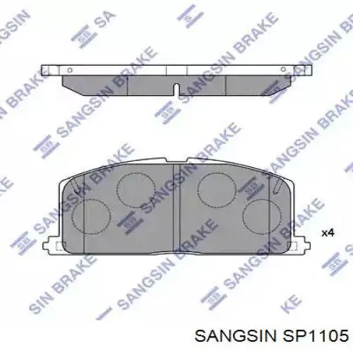 Передние тормозные колодки SP1105 Sangsin