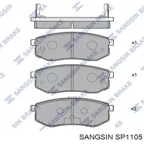 Колодки Sangsin SP1105 цена, от 14.91 USD