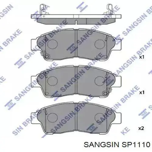 Передние тормозные колодки SP1110 Sangsin