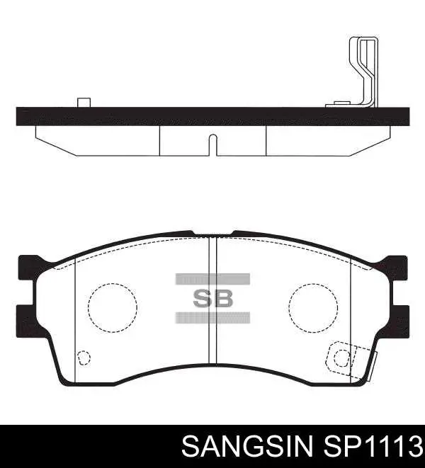 SP1113 Sangsin колодки тормозные передние дисковые