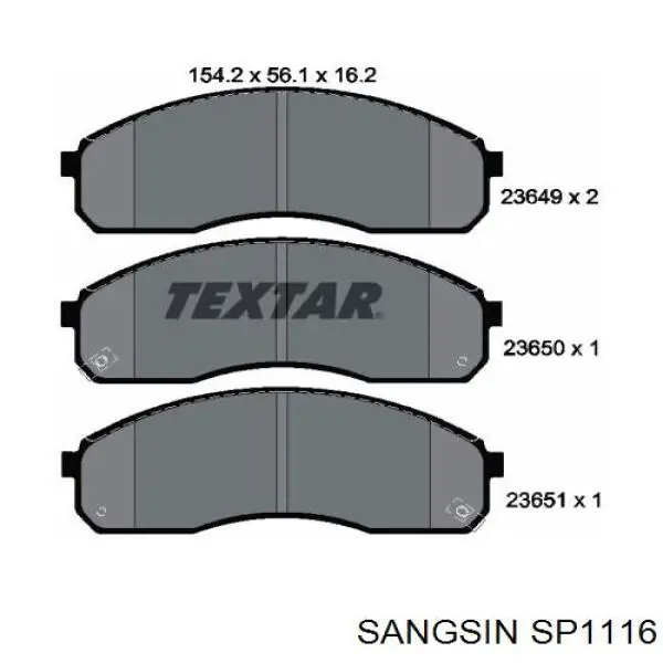 Колодки Sangsin SP1116 цена, от 22.77 USD