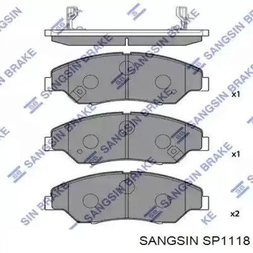 Передние тормозные колодки SP1118 Sangsin