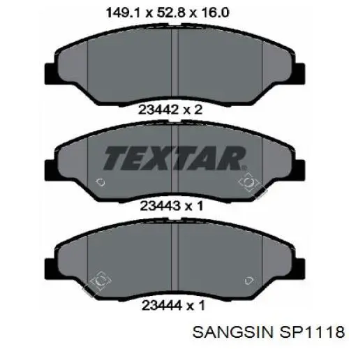 Колодки Sangsin SP1118 цена, от 18.09 USD