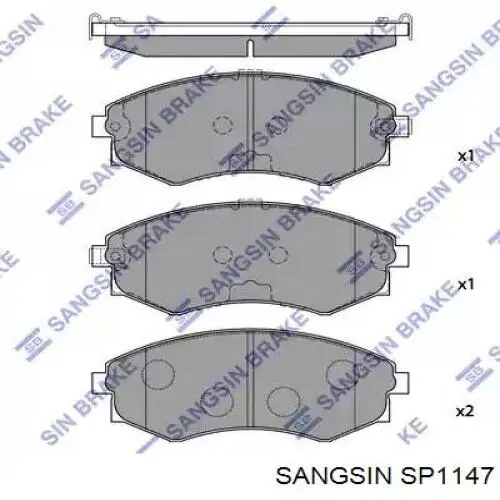Колодки Sangsin SP1147 цена, от 13.68 USD