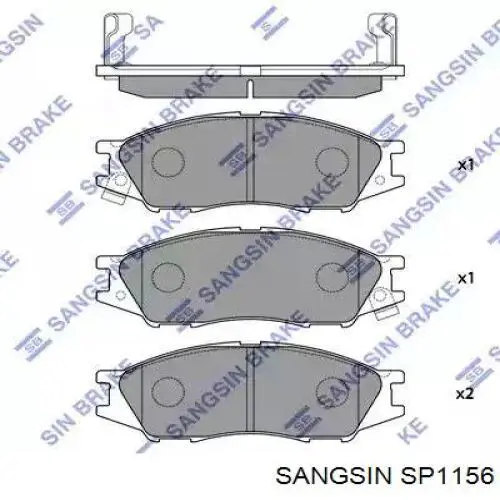 Купить SP1156 Sangsin Колодки тормозные