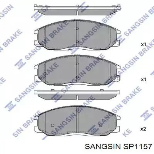 Передние тормозные колодки SP1157 Sangsin