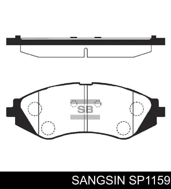 SP1159 Sangsin колодки тормозные передние дисковые