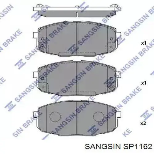 SP1162 Sangsin передние тормозные колодки