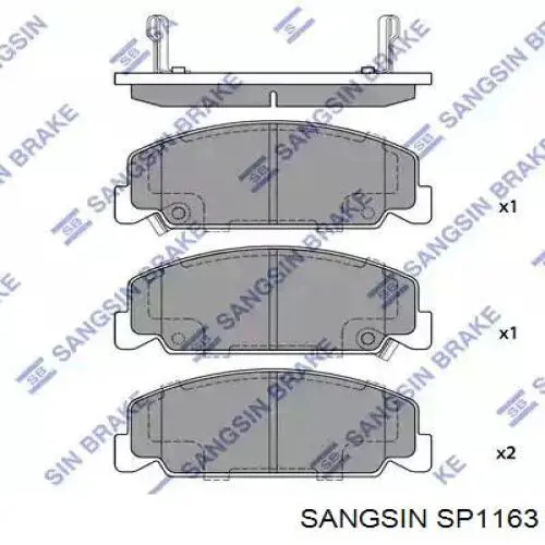 Колодки дисковые  Sangsin SP1163 цена, от 15.62 USD