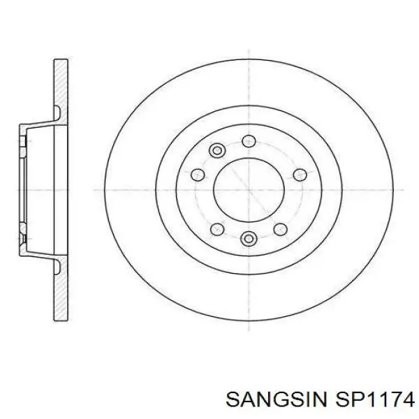 SP1174 Sangsin Колодки передние