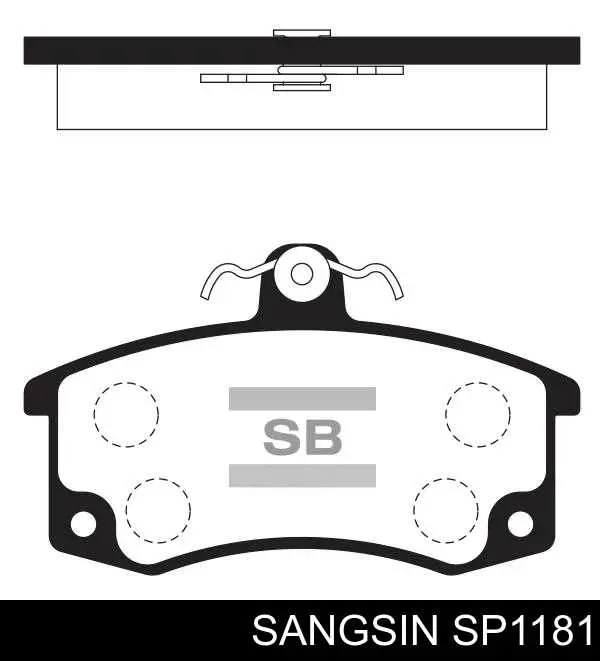 SP1181 Sangsin колодки тормозные передние дисковые