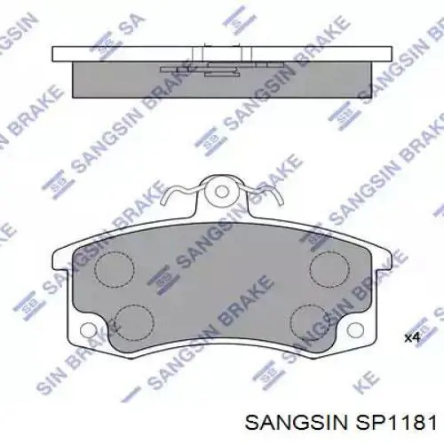 Купить SP1181 Sangsin Колодки тормозные