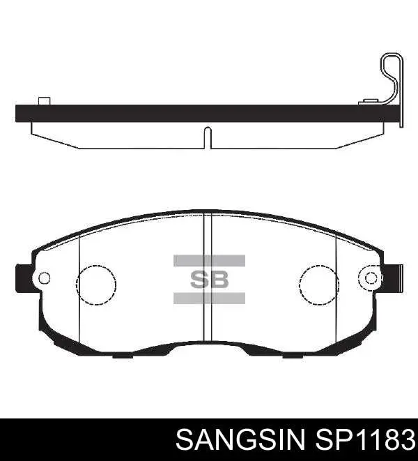 SP1183 Sangsin колодки тормозные передние дисковые