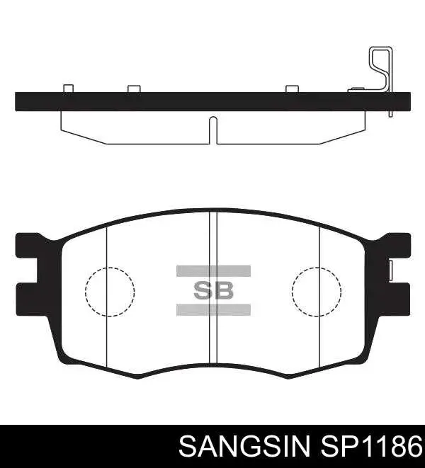Колодки тормозные передние дисковые Sangsin SP1186