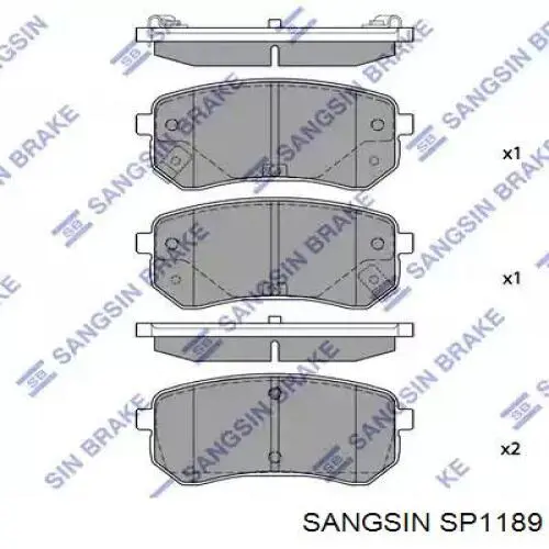 Задние тормозные колодки SP1189 Sangsin