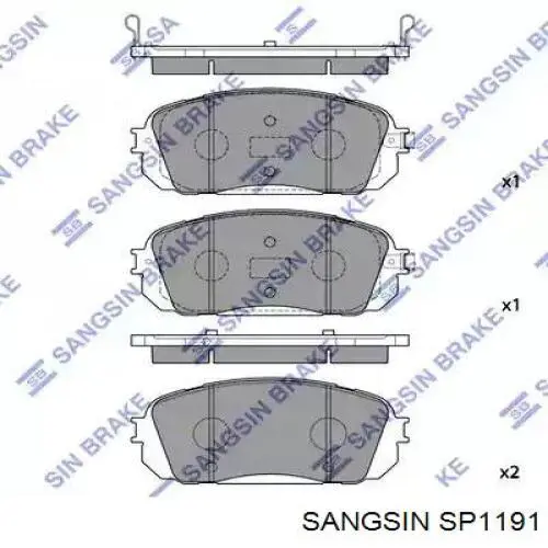 Передние тормозные колодки 581014DB00A Hyundai/Kia