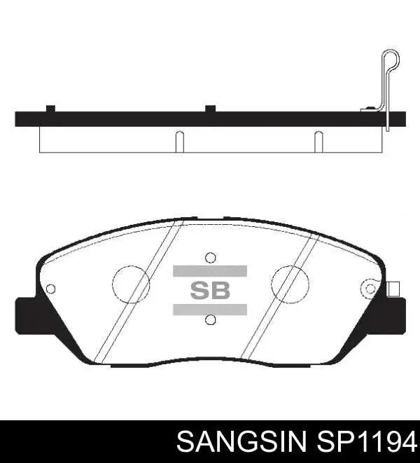 Колодки тормозные передние дисковые Sangsin SP1194