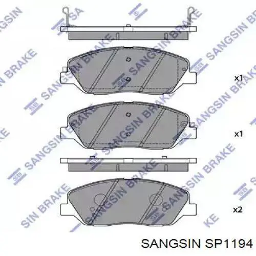 Колодки Sangsin SP1194 цена, от 24.97 USD