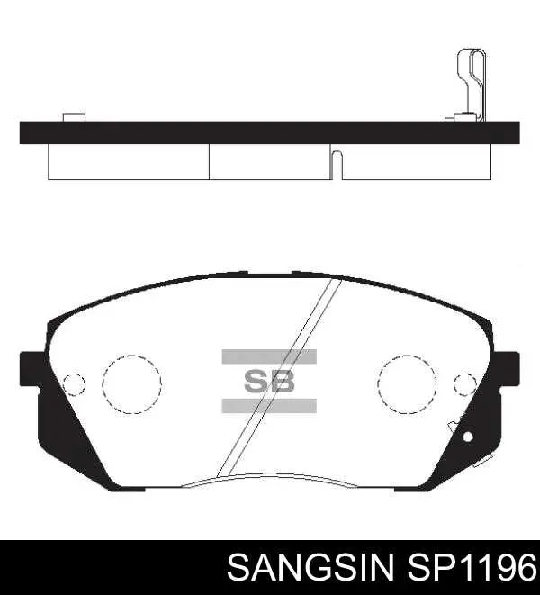 Колодки тормозные передние дисковые Sangsin SP1196