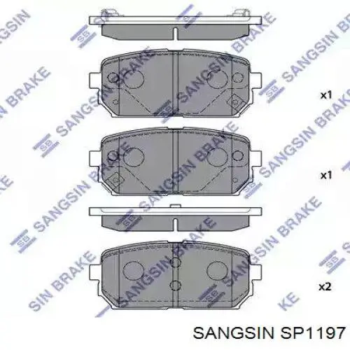 Задние тормозные колодки SP1197 Sangsin