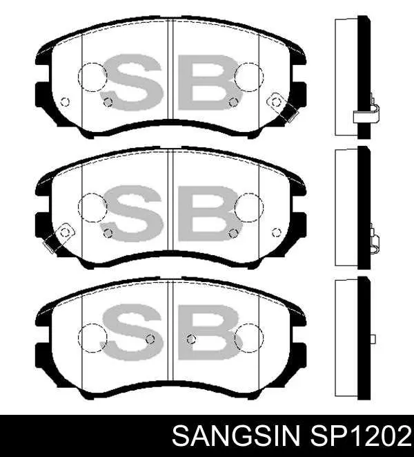 SP1202 Sangsin колодки тормозные передние дисковые