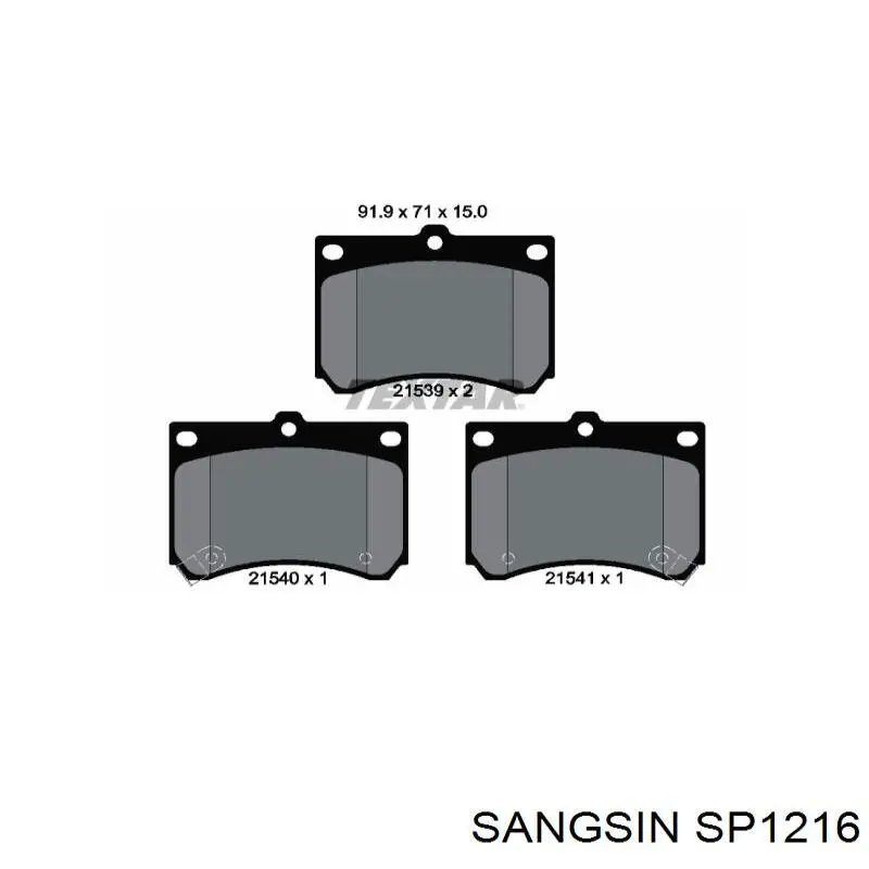 Колодки Sangsin SP1216 цена, от 15.89 USD