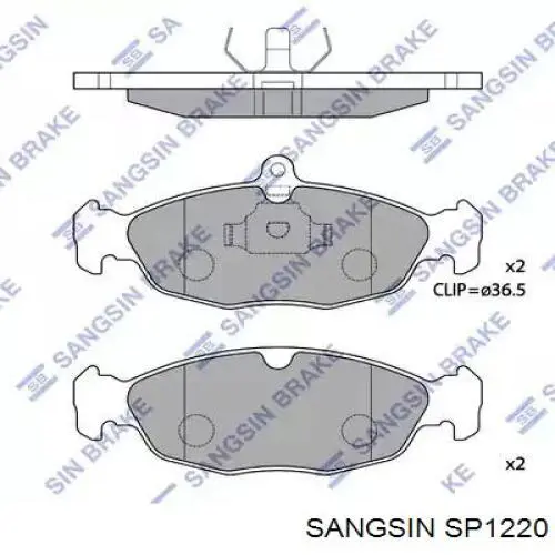 SP1220 Sangsin колодки тормозные передние дисковые