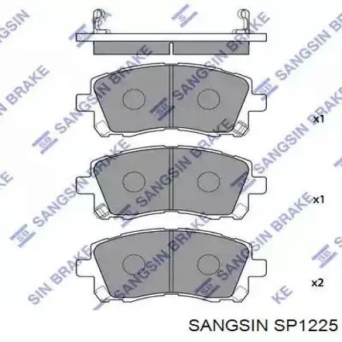 SP1225 Sangsin колодки тормозные передние дисковые
