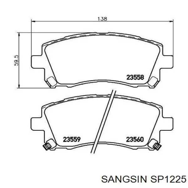SP1225 Sangsin Колодки передние