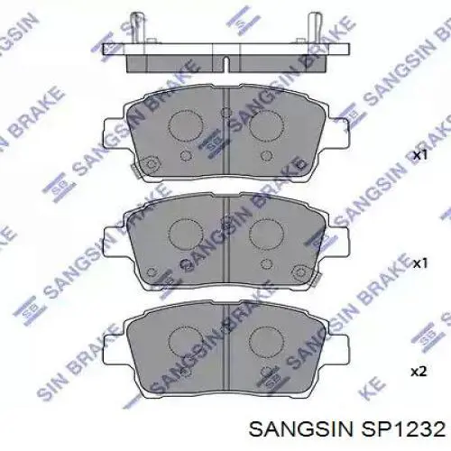 Передние тормозные колодки SP1232 Sangsin