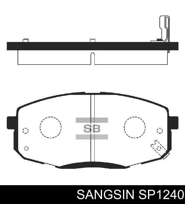SP1240 Sangsin колодки тормозные передние дисковые