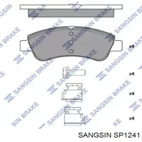 SP1241 Sangsin колодки тормозные передние дисковые