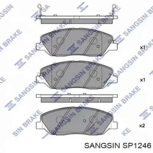 SP1246 Sangsin колодки тормозные передние дисковые