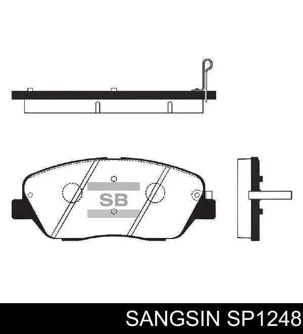 Передние тормозные колодки SP1248 Sangsin