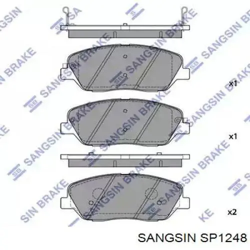 Купить SP1248 Sangsin Колодки тормозные