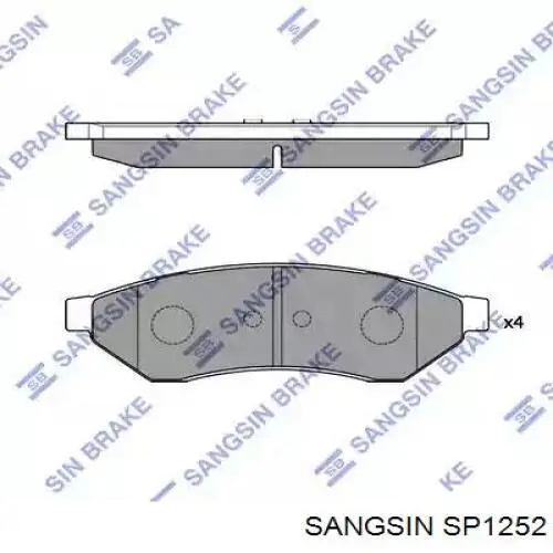 Задние тормозные колодки SP1252 Sangsin