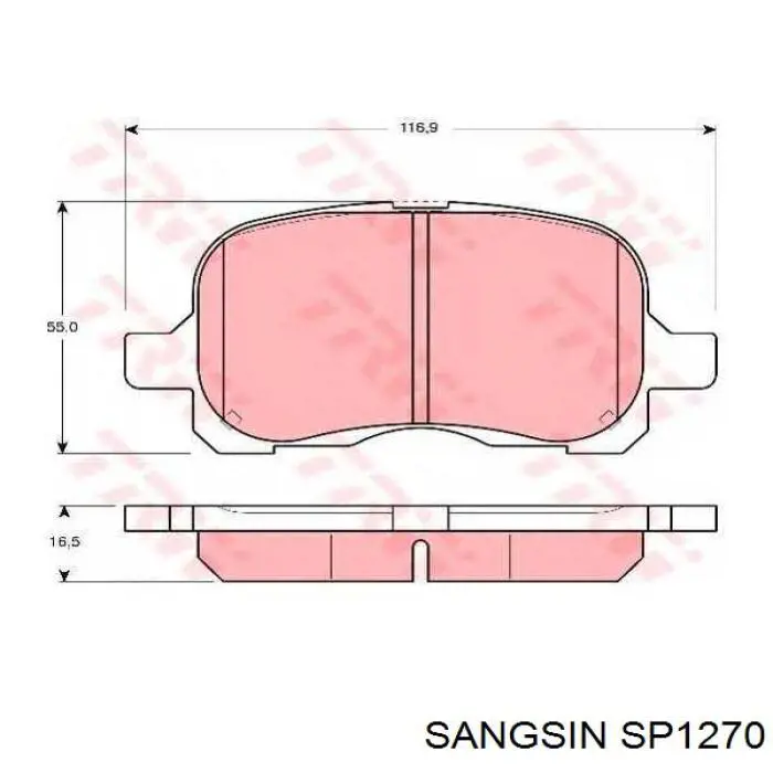 Колодки Sangsin SP1270 цена, от 15.41 USD
