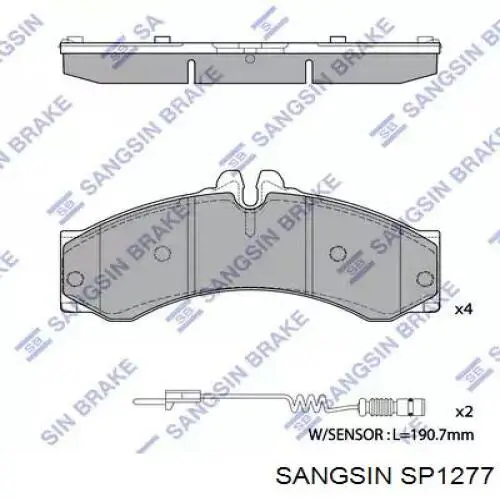 Передние тормозные колодки SP1277 Sangsin